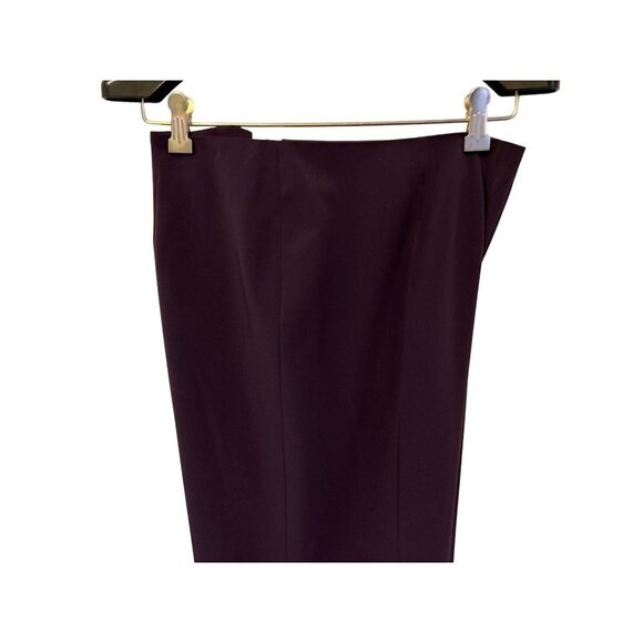 Les Copains Burgundy Wine Straight Leg Pants High Rise Size 12 - Picture 4 of 12
